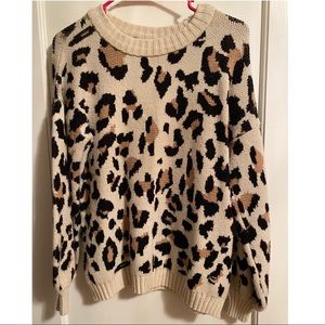 Pink Lily leopard print sweater
